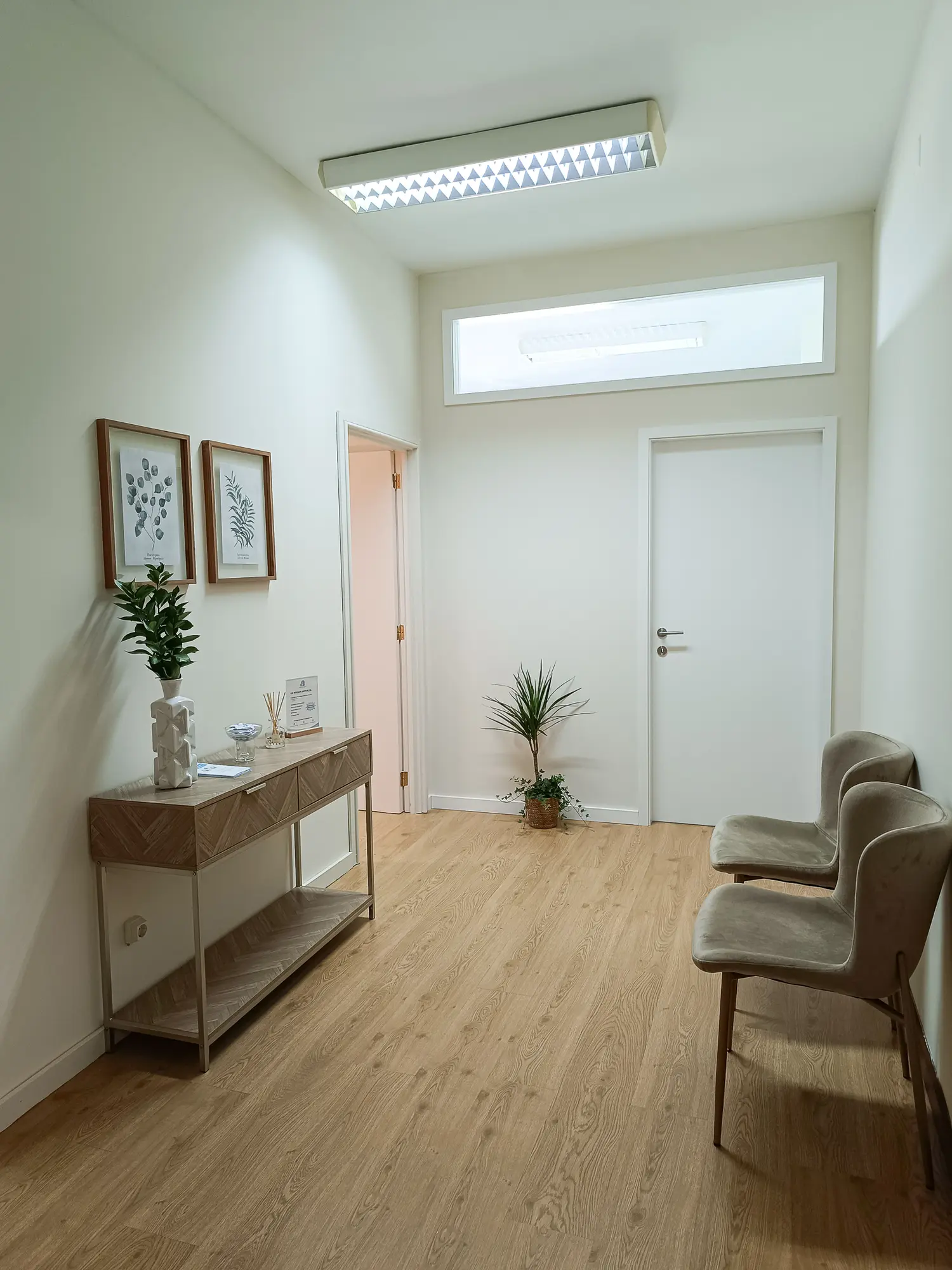 Receção da Janela dos Afetos, com cadeiras de espera e zona de acolhimento